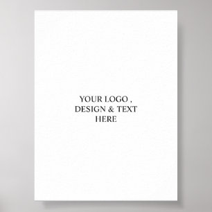 Poster Blanc Personnalisé – Votre logo et texte ici 