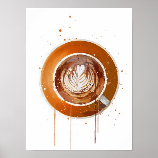 Poster Blanc Plat Orange (Devant)