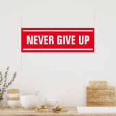 Poster Blanc rouge n'abandonne jamais l'inspiration (Cuisine)