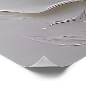 Poster Blanc sur Blanc - Rose Sculptée (Coin)