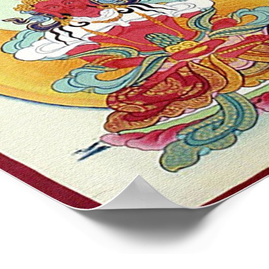 Poster blanc Tara Mandala (Coin)