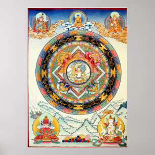 Poster blanc Tara Mandala
