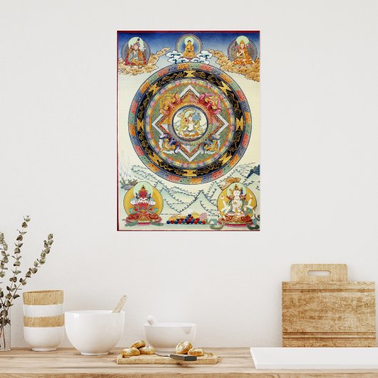 Poster blanc Tara Mandala (Cuisine)