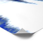 Poster blanc Tiger Spirit Animal Blue Vortex (Coin)