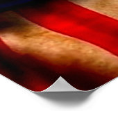 Poster Blanche Drapeau Américain De Cerf, (Coin)