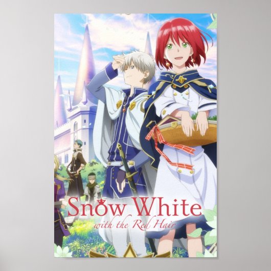 Poster Blanche Neige avec couverture d'Anime Cheveux Roug (Devant)