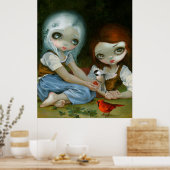 Poster Blanche neige et Rose Rouge imprimé Jasmine Becket (Cuisine)
