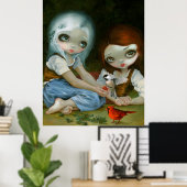 Poster Blanche neige et Rose Rouge imprimé Jasmine Becket (Bureau à domicile)