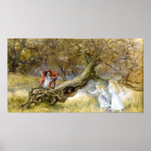 Poster Blanche Neige Et Rouge Rose