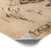 Poster Blanche neige et rouge Rose par Arthur Rackham (Coin)