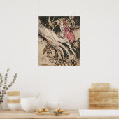 Poster Blanche neige et rouge Rose par Arthur Rackham (Cuisine)