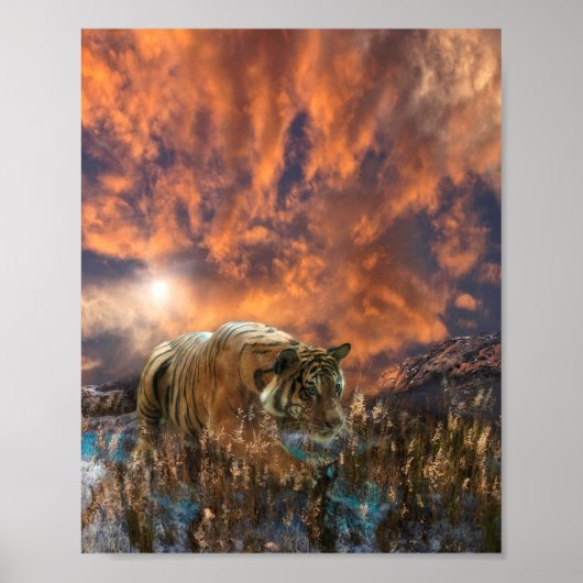 Poster BLANCHIMEUR DE Tigre SUR LE BREEZE (Devant)