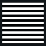 Poster Blancs et Blancs Chic<br><div class="desc">Elégant motif à rayures noir et blanc. Personnalisez-le avec votre nom ou vos initiales monographiques. Cliquez sur le bouton "customiser" pour obtenir d'autres options de personnalisation. Choisissez le style et la couleur de police.</div>