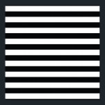 Poster Blancs et Blancs Chic<br><div class="desc">Elégant motif à rayures noir et blanc. Personnalisez-le avec votre nom ou vos initiales monographiques. Cliquez sur le bouton "customiser" pour obtenir d'autres options de personnalisation. Choisissez le style et la couleur de police.</div>