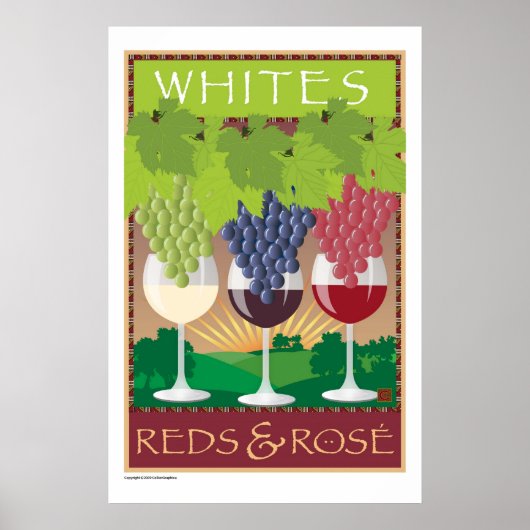 Poster Blancs, rouges,& Rosés-Print (Devant)