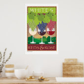 Poster Blancs, rouges,& Rosés-Print (Cuisine)