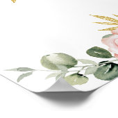 Poster Blank ajouter votre propre bleu marine flush rose  (Coin)