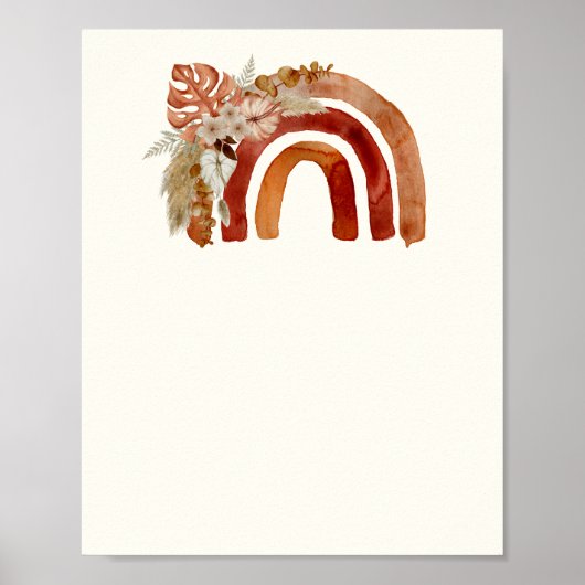 Poster Blank Ajouter votre propre ton de terre Boho arc-e (Devant)