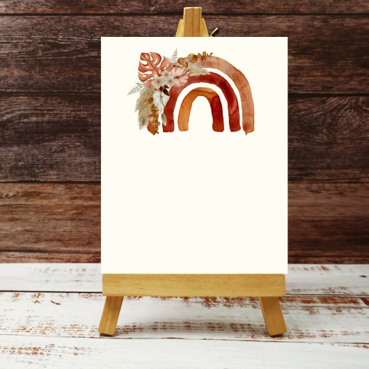 Poster Blank Ajouter votre propre ton de terre Boho arc-e