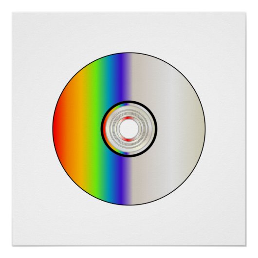 Poster Blank CD disc With Rainbow (Devant)