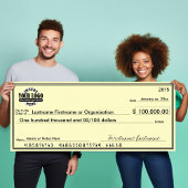 Poster Blank Check for Sweepstakes & Awards YELLOW