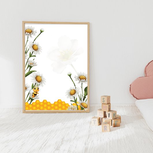 Poster Blank do-it-yourself Mama To Bee Honeybee Honeycom