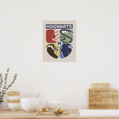 Poster Blason de Poudlard™ vintage (Cuisine)