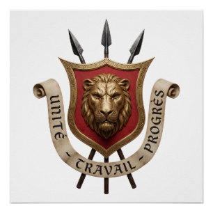 Poster Blason du Burundi armoiries du pays drapeau symbol