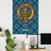 Poster Blason du clan Keith sur tartan (Bureau à domicile)