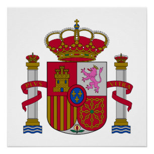 Poster Blason national espagnol symbole emblème drapeau