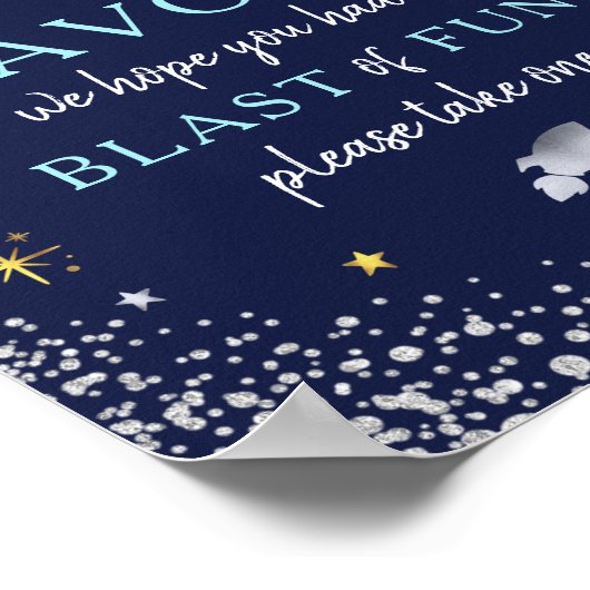 Poster Blast Of Fun Space Galaxy Favore Anniversaire Post (Coin)