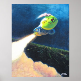 Poster Blast Off Caterpillar Friend ! Imprimer