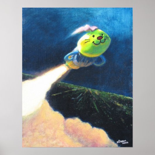 Poster Blast Off Caterpillar Friend ! Imprimer (Devant)