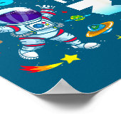 Poster Blast Off I'm 3 Years Old 3rd Birthday Spaceship A (Coin)