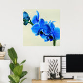 Poster Blaue Orchidee (Bureau à domicile)