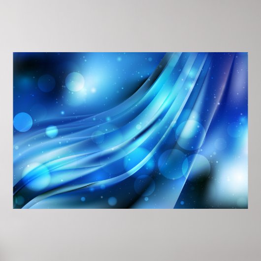 Poster-blauw Abstract Poster (Voorkant)