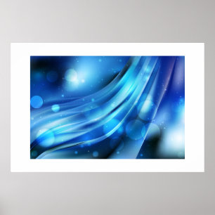 Poster-blauw Abstract Poster