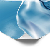 Poster blauwe dolfijn perfect poster (Hoek)