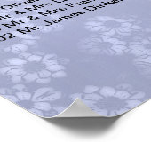 Poster Blauwe Floral (Hoek)