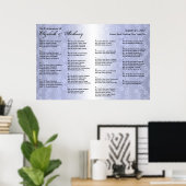 Poster Blauwe Floral (Thuiskantoor)