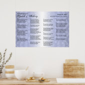 Poster Blauwe Floral (Keuken)