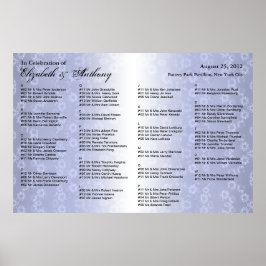 Poster Blauwe Floral