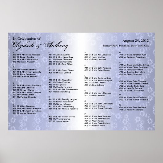 Poster Blauwe Floral (Voorkant)