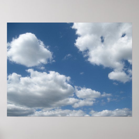 Poster blauwe hemel (Voorkant)