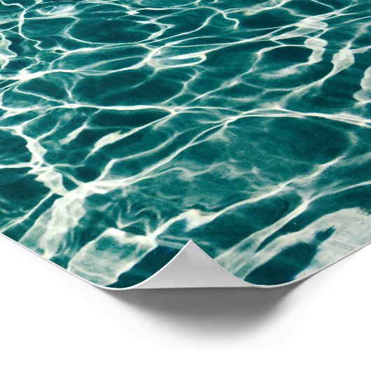 Poster blauwgroen Ocean Foam (Hoek)