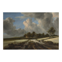 Blé Fields par Jacob van Ruisdael Art Imprimer