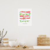 Poster Bleeding Heart Langue des Fleurs Art Botanique (Cuisine)