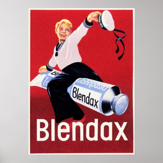 Poster BLENDAX dentifrice Smilor Boy Vieux Allemand (Devant)