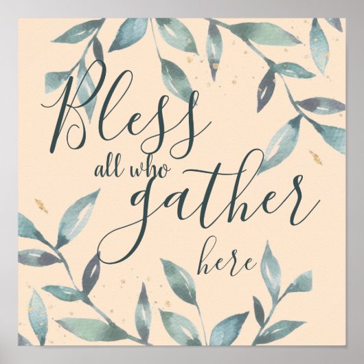 Poster Bless all who gather (Devant)