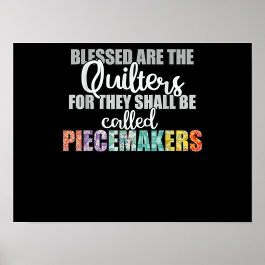 Poster Blessé Piecemaker Crochet Team, Couture Quilting (Devant)